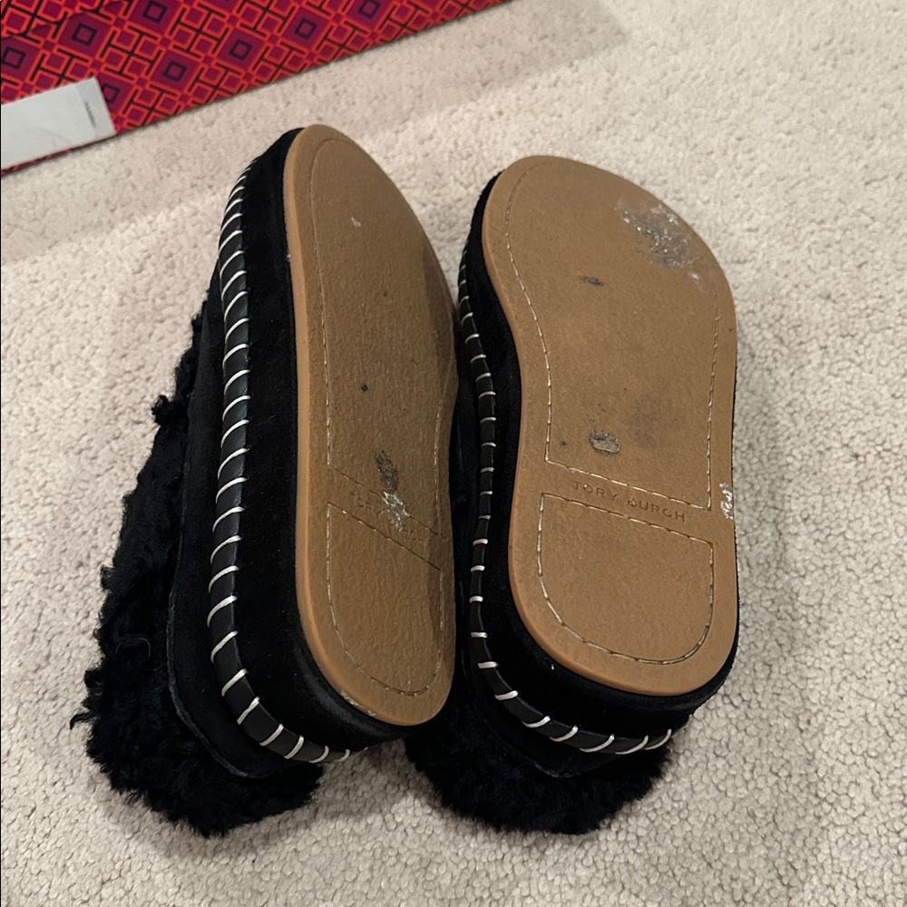Tory Burch Women's Shearling Slippers - Picture 10 of 11